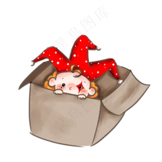 愚人节小丑盒子4月一日PNG