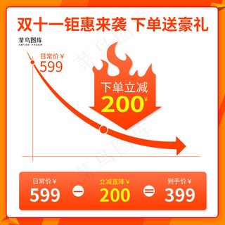 双十一全球狂欢节价格曲线电商直通车主图电商主图