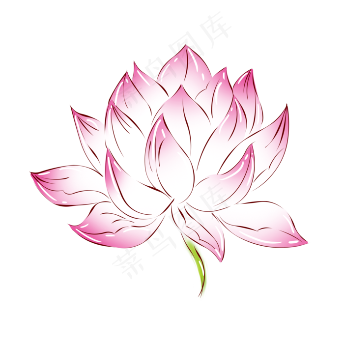 植物粉红色荷花(2000X2000(DPI:300))psd模版下载