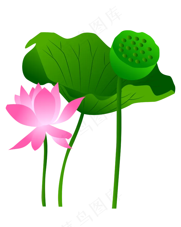 卡通粉色莲花免扣(4032X3584(DPI:300))ai矢量模版下载