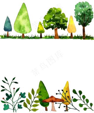 森林装饰边框夏日