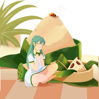 端午节吃粽子画面