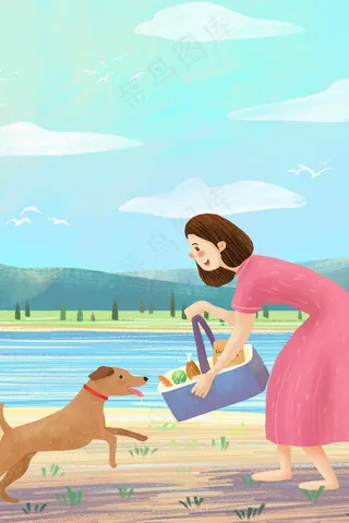 宠物生活场景之与可爱狗狗玩耍治愈