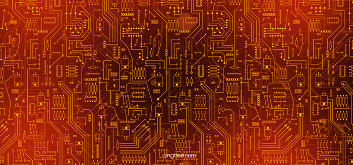 红色创意质感集成电路背景