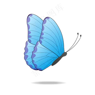 蝴蝶手绘水彩卡通童趣