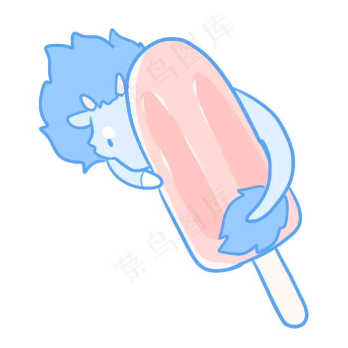 小蓝龙和冰棍(2100X2100(DPI:300))psd模版下载