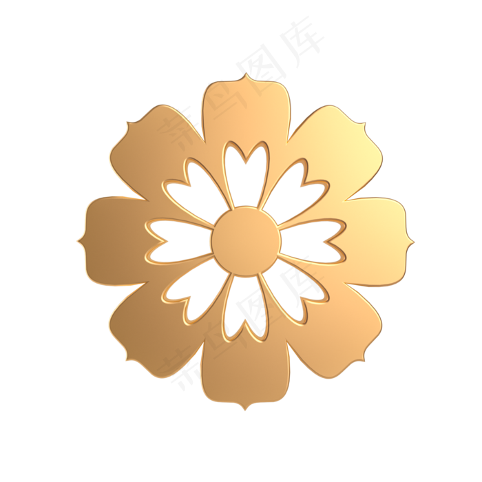 立体金属花(2000X2000(DPI:300))psd模版下载