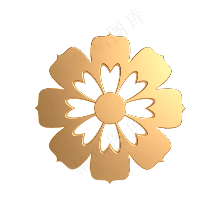立体金属花(2000X2000(DPI:300))psd模版下载
