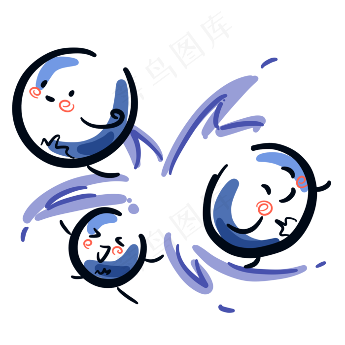 手绘线性水果蓝莓表情(2000X2000(DPI:300))psd模版下载