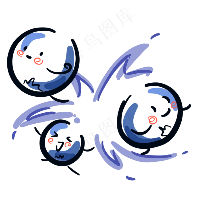 手绘线性水果蓝莓表情(2000X2000(DPI:300))psd模版下载