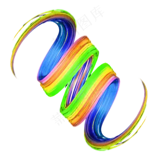 螺旋的立体油漆