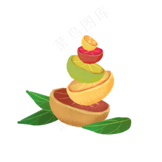手绘水果装饰png素材