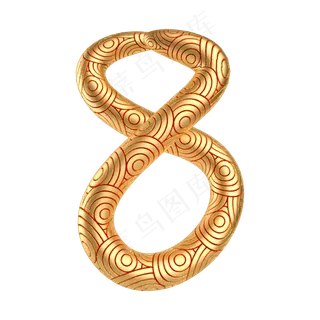 中国风新年倒计时数字8