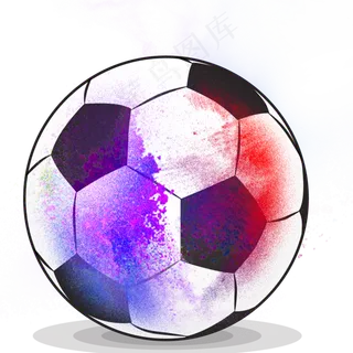 创意彩色颗粒质感足球