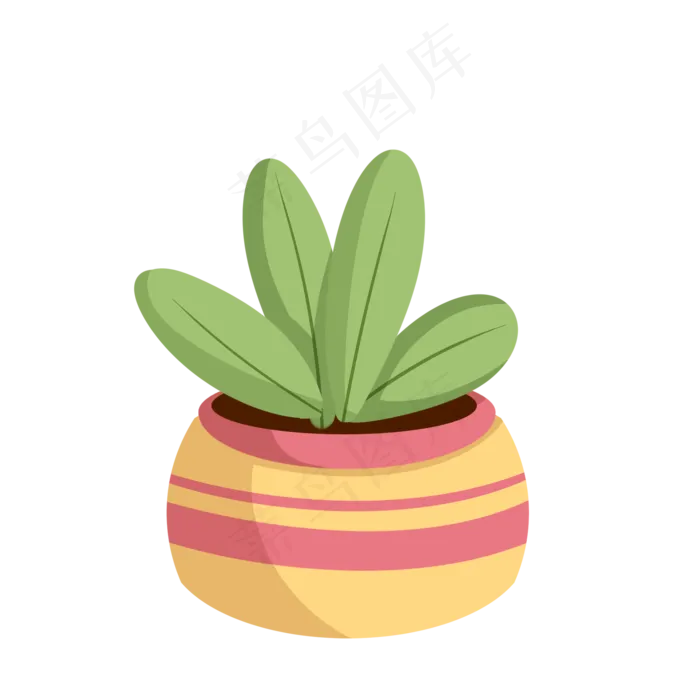 绿叶盆栽,免抠元素(2000X2000(DPI:300))psd模版下载