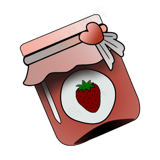 瓶装的草莓水果罐头