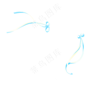 两个白色飘逸的蝴蝶结