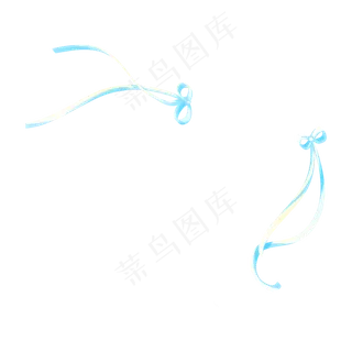 两个白色飘逸的蝴蝶结