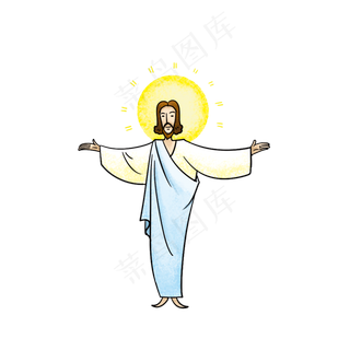耶稣西方人物基督教圣诞节,免抠元素