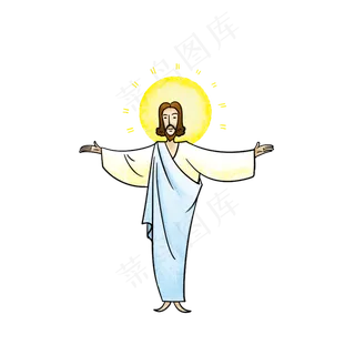 耶稣西方人物基督教圣诞节,免抠元素