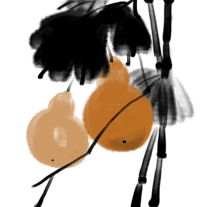 中国风古典风格古风水墨矢量图葫(2000X2000(DPI:300))psd模版下载