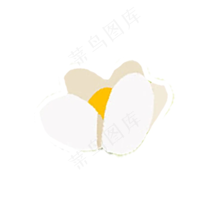 卡通白色鲜花下载(2000X2000(DPI:300))psd模版下载