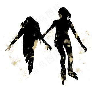 开学季轮滑社团招新剪影,免抠元素