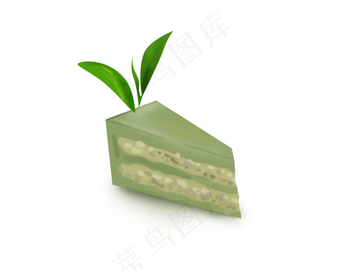 暑假手绘抹蛋糕素材