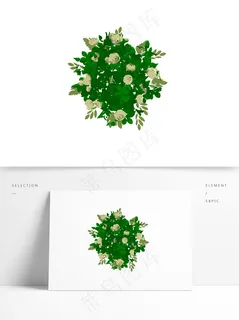 简约扁平卡通七夕情人节婚礼花拱