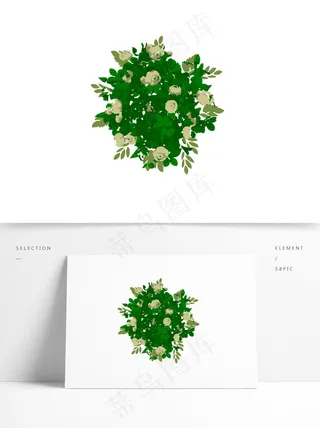 简约扁平卡通七夕情人节婚礼花拱