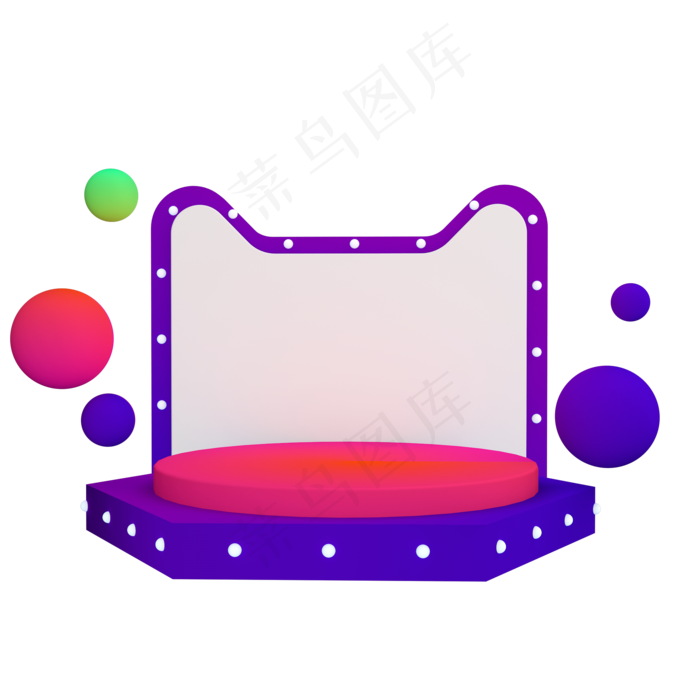 紫色渐变电商产品展示台