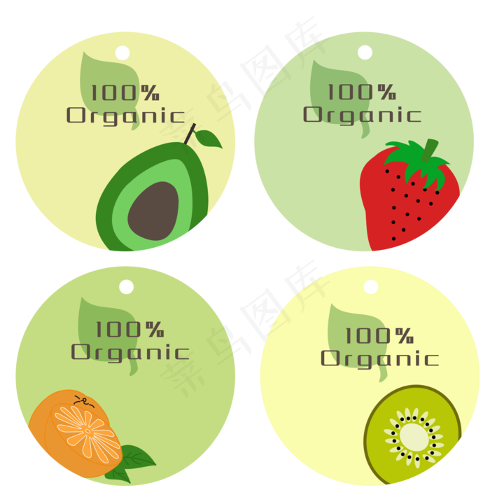 矢量水果标签