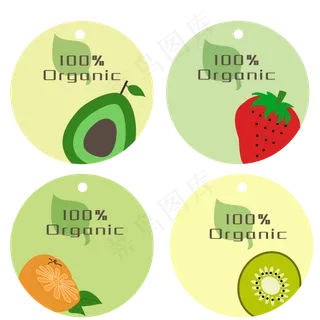 矢量水果标签