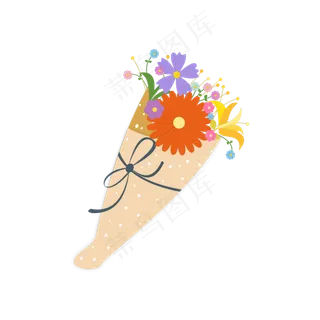 花束元素之卡通节日礼物