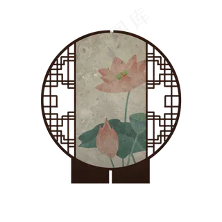 中国风古代屏风装饰免扣素材 中国风古代屏风装饰免扣素材