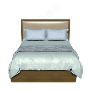 卧室家具实木双人床,免抠元素