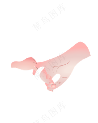 卡通手绘大手牵小手PNG免抠