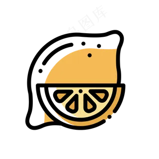 mbe风格柠檬装饰图标 mbe风格柠檬装饰图标