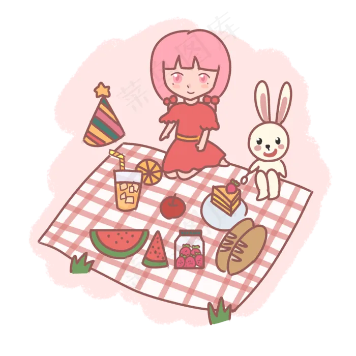 儿童节快乐儿童节六一野餐外出小(2000X2000(DPI:300))psd模版下载