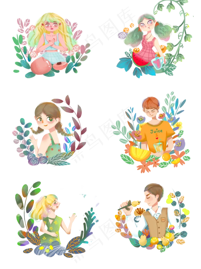 处暑系列人物设计(1024X1369(DPI:300))psd模版下载