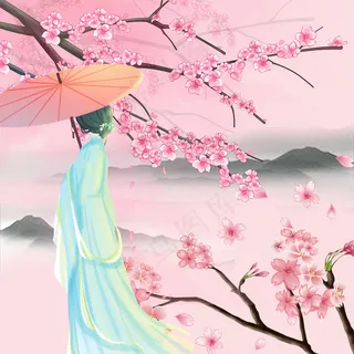 古典唯美粉色花朵化妆品主图