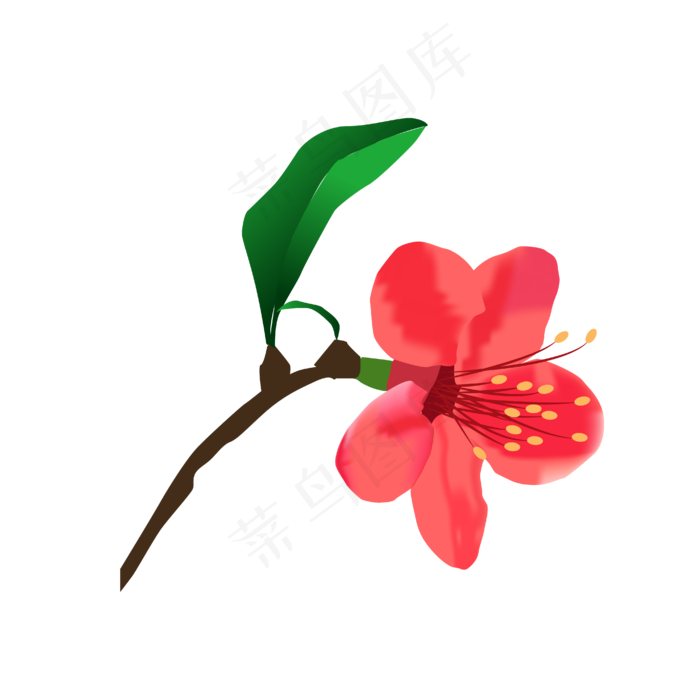 卡通免扣粉色花朵(4167*4167px 300 dpi )ai矢量模版下载