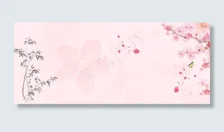 文艺桃花女装促销banner