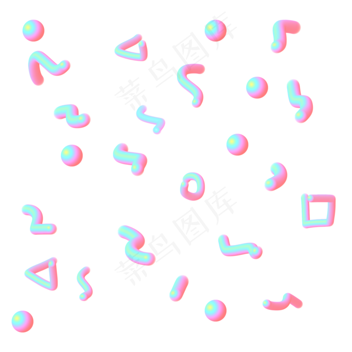 点缀软绵绵镭射光漂浮,免抠元素