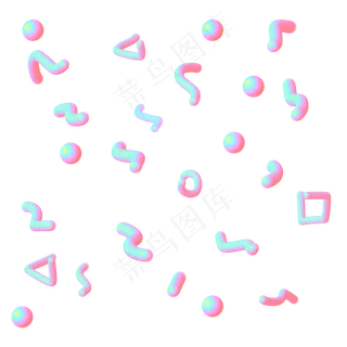 点缀软绵绵镭射光漂浮,免抠元素