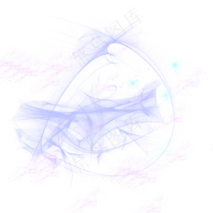 蓝色炫光星空元素,免抠元素