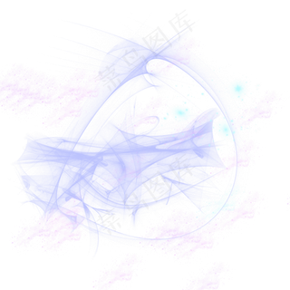 蓝色炫光星空元素,免抠元素