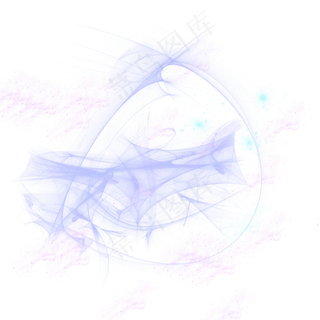 蓝色炫光星空元素,免抠元素