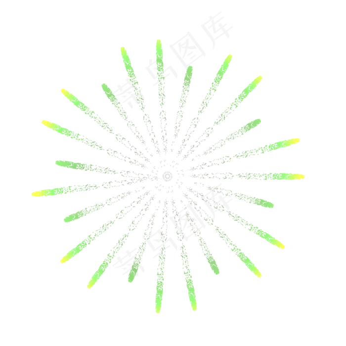 绿色烟花创意矢量图,免抠元素