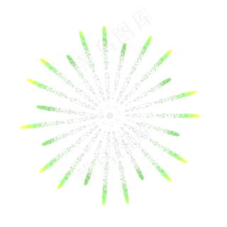 绿色烟花创意矢量图,免抠元素